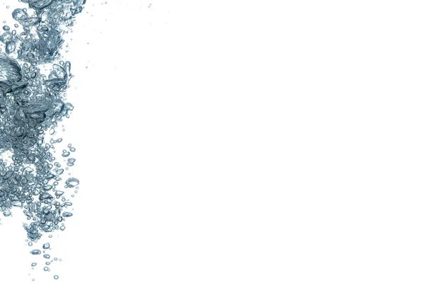 Прозора Вода Бульбашками Повітря Білому Тлі — стокове фото