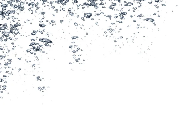 Klares Wasser Mit Luftblasen Auf Weißem Hintergrund — Stockfoto
