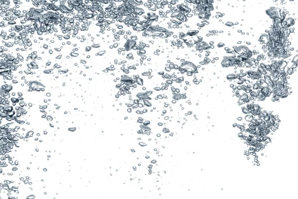 Clear Water Air Bubbles White Background — Stock Photo, Image