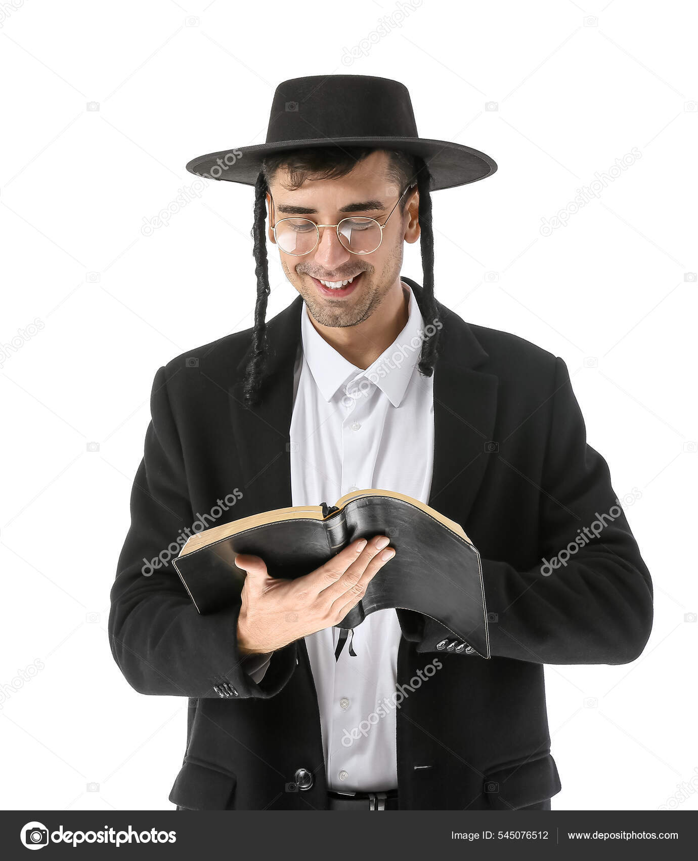 Hasidic Jewish Man Torah White Background — Stock Photo © serezniy  #545076512, image size:1380x1700