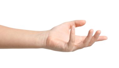 Beyaz arkaplanda çocuk kolu