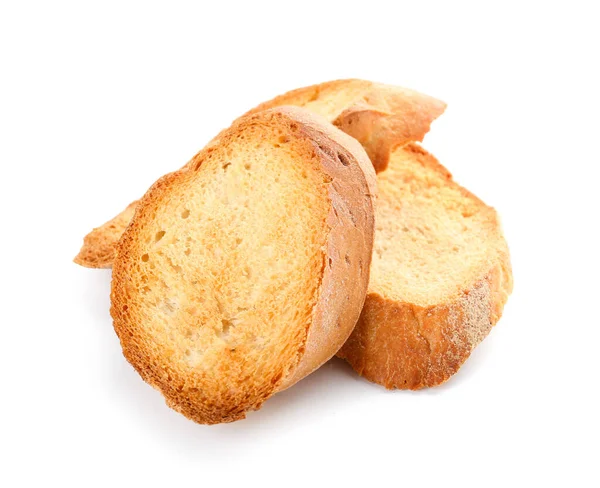 Beyaz Arkaplanda Taze Kızarmış Ekmek Izole Edilmiş — Stok fotoğraf