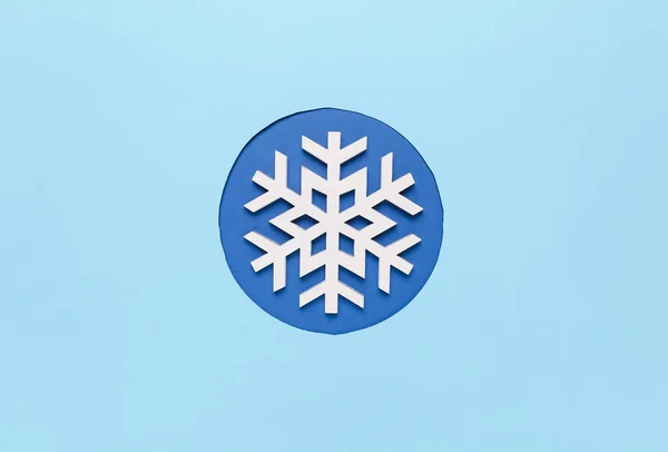 Stylish Snowflake Blue Background — Stock Photo, Image
