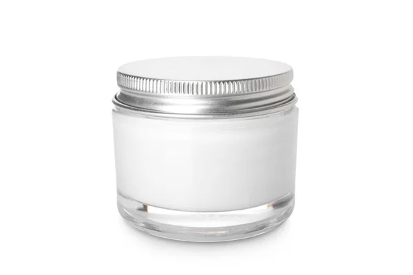 Jar Natural Cosmetic Cream Isolated White Background — Stock Photo, Image