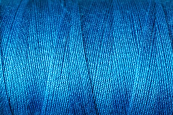 Closeup View Blue Threads Background — Stock Photo, Image
