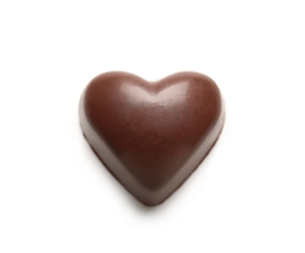 Sabroso Caramelo Forma Corazón Sobre Fondo Blanco —  Fotos de Stock