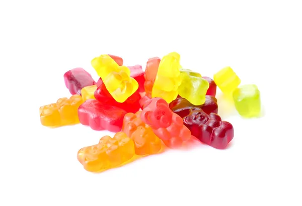 Tasty Jelly Bears White Background — Stock Photo, Image