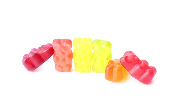 Tasty Jelly Bears White Background — Stock Photo, Image