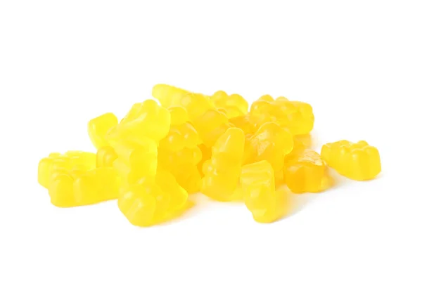 Heap Tasty Jelly Bears White Background — Stock Photo, Image