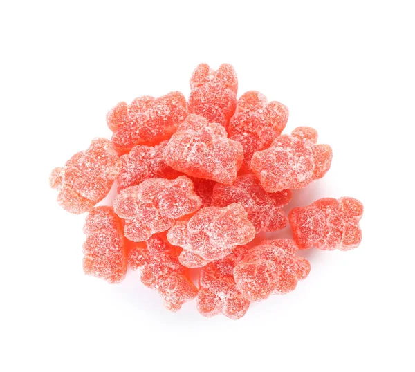 Heap Pink Jelly Bears White Background — Stock Photo, Image