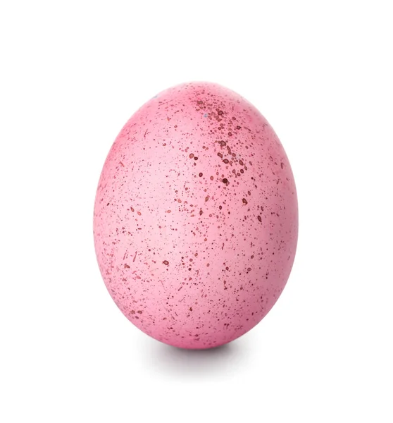 Pink Easter Egg White Background — Stock Photo, Image