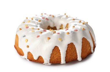 Beyaz arka planda Paskalya pastası