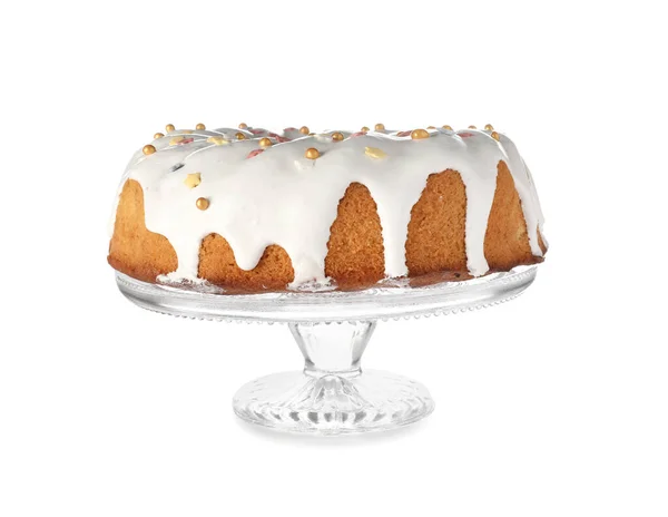 배경에 맛있는 부활절 케이크와 디저트 — 스톡 사진