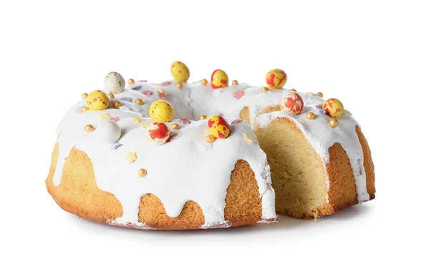 배경에서 맛있는 부활절 케이크 — 스톡 사진