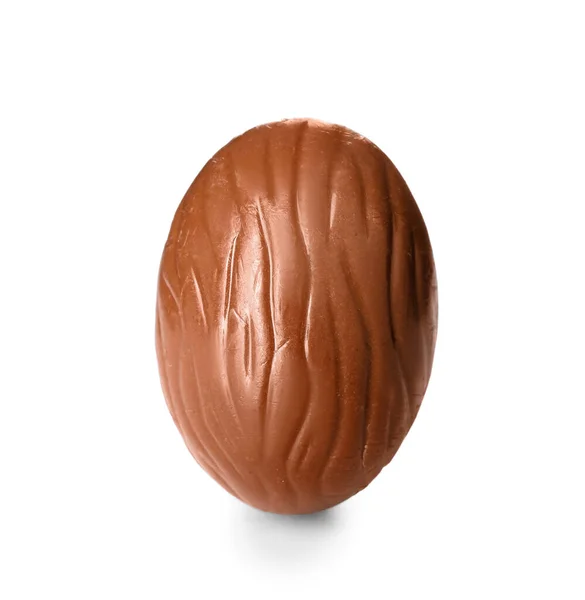 Csokoládé Húsvéti Tojás Elszigetelt Fehér Háttér — Stock Fotó