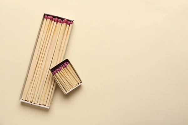 Different Boxes Whole Matches Color Background — Stock Photo, Image