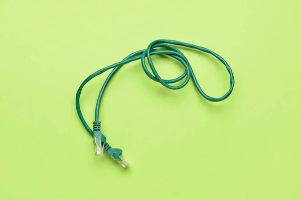 Internet Cable Green Background — Stock Photo, Image