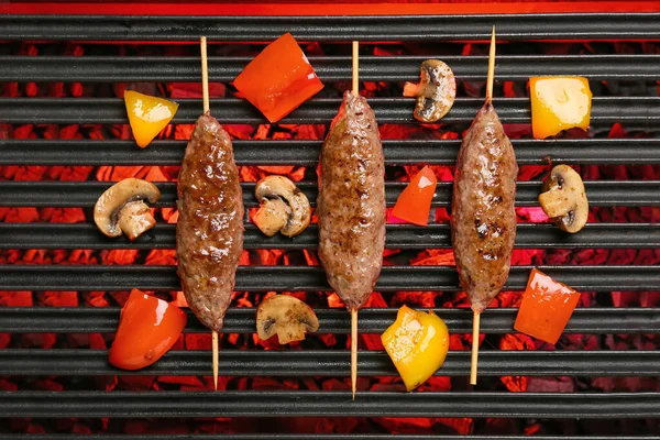 Szkice Smacznym Kebabem Lula Grillu — Zdjęcie stockowe