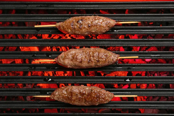 Skewers Tasty Lula Kebab Grill — Stock Photo, Image