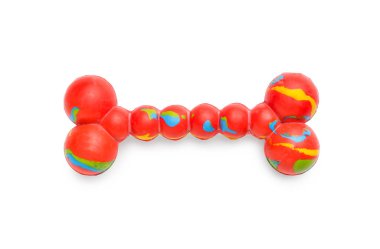 Beyaz arka planda izole edilmiş evcil hayvan için plastik oyuncak