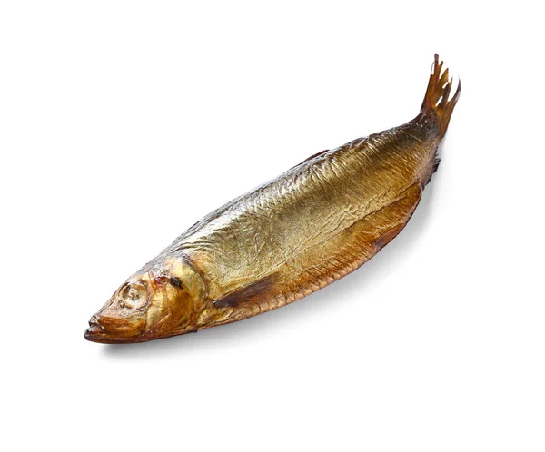 Beyaz Arka Planda Tütsülenmiş Ringa Balığı — Stok fotoğraf
