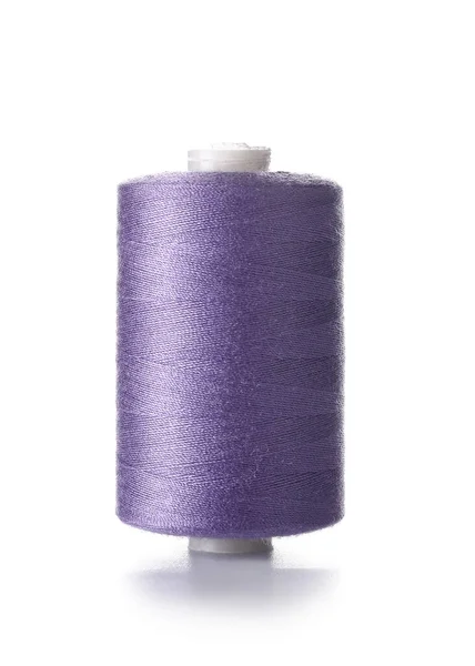 Фіолетова Швейна Нитка Білому Тлі — стокове фото