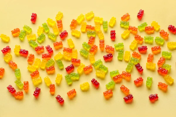 Sweet Jelly Bears Beige Background — Stock Photo, Image