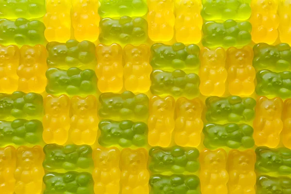 Sweet Jelly Bears Background Closeup — Stok Foto