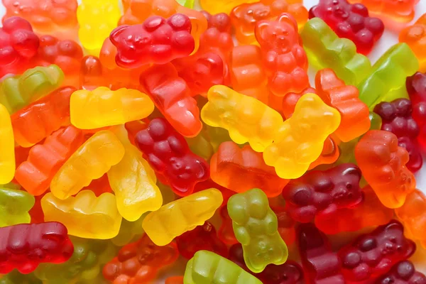 Sweet Jelly Bears Background Closeup — Stock Photo, Image