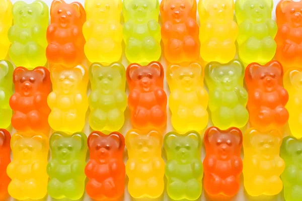 Sweet Jelly Bears Background Closeup — Stok Foto