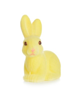 beyaz zemin üzerinde şirin Paskalya tavşanı