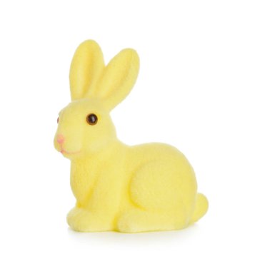 beyaz zemin üzerinde şirin Paskalya tavşanı