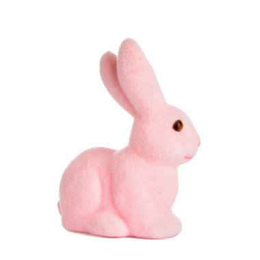 beyaz zemin üzerinde şirin Paskalya tavşanı