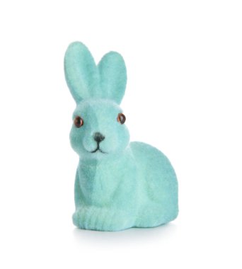 beyaz zemin üzerinde şirin Paskalya tavşanı