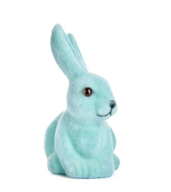 beyaz zemin üzerinde şirin Paskalya tavşanı