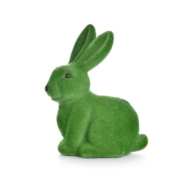 beyaz zemin üzerinde şirin Paskalya tavşanı