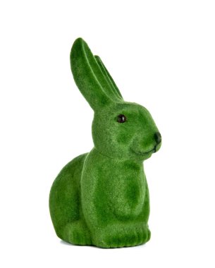 beyaz zemin üzerinde şirin Paskalya tavşanı