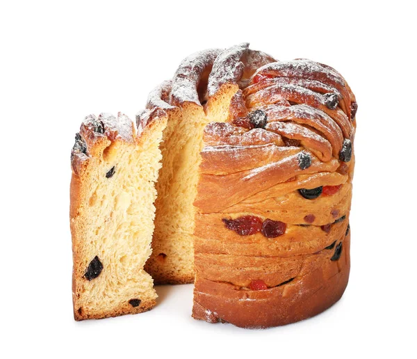 Beyaz arka planda lezzetli Paskalya pastası