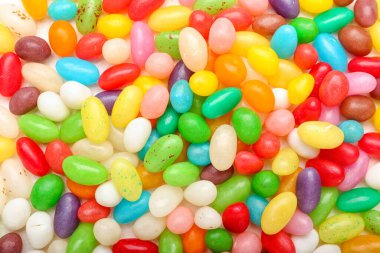 Arka plan olarak farklı jelibonlar, yakın plan