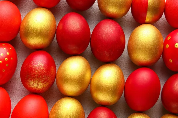 Různá Velikonoční Vajíčka Jako Pozadí Detailní Záběr — Stock fotografie