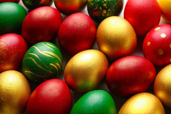 Different Easter Eggs Background Closeup — Stock Photo, Image