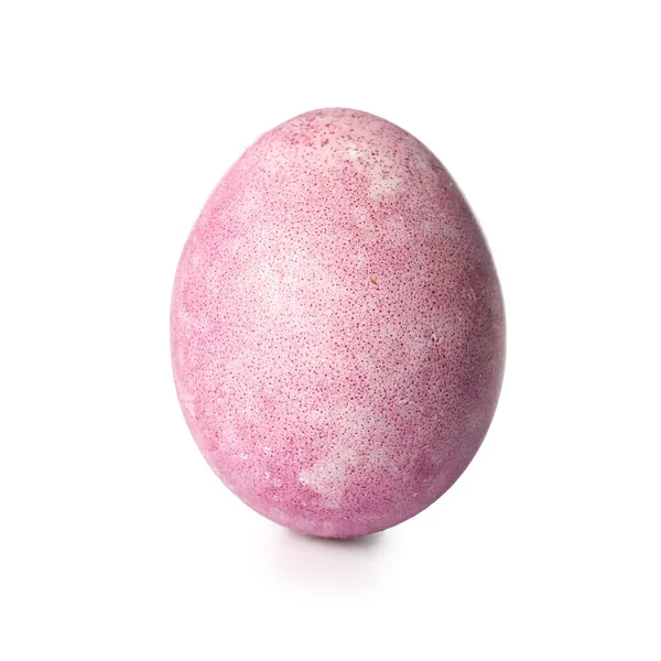 Hermoso Huevo Pascua Pintado Sobre Fondo Blanco —  Fotos de Stock