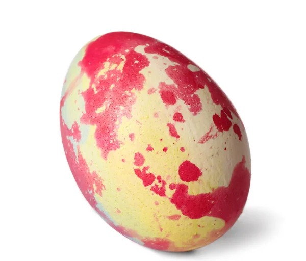 Huevo Pascua Multicolor Sobre Fondo Blanco — Foto de Stock