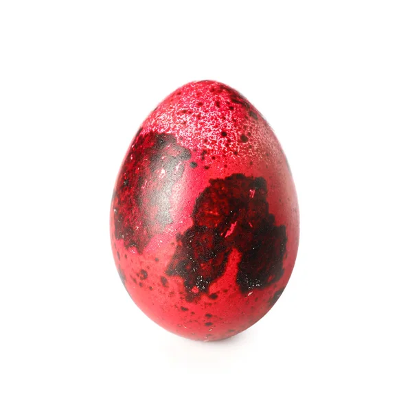 One Beautiful Easter Egg Isolated White Background — Stock Photo, Image