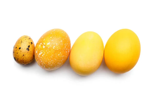 Many Easter Eggs White Background — Stock Photo, Image