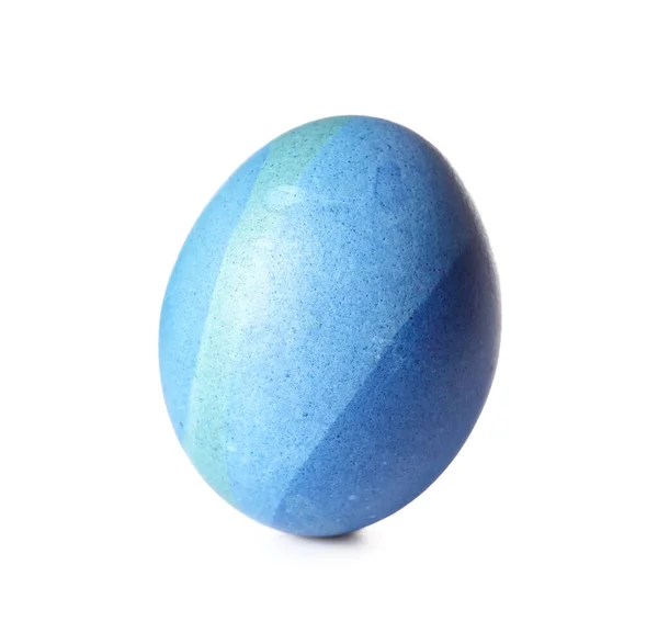 Beautiful Blue Easter Egg White Background — Stock Photo, Image