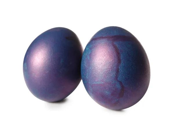 Blue Easter Eggs Isolated White Background — Stock Photo, Image