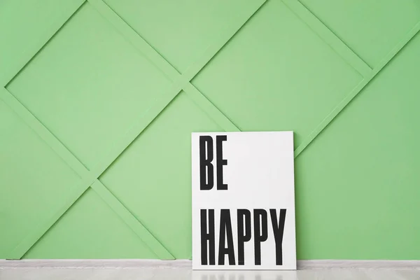 Poster Text Happy Color Wall — Stock Photo, Image