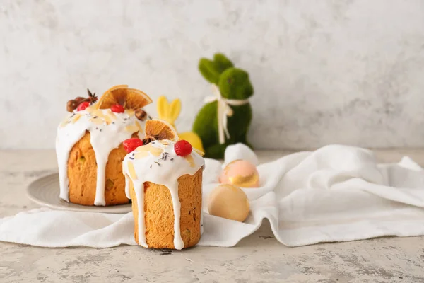 Delicious Easter Cakes Eggs Table — Stock Photo, Image