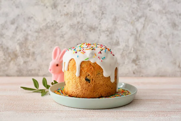 Plate Delicious Easter Cake Table — Stock Photo, Image